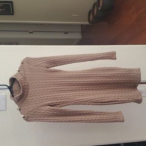 Brand New Never Worn Cream Colored Bodycon Dress with Shoulder Detail